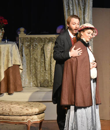 Lisette and Prunier in La Rondine at Pocket Opera